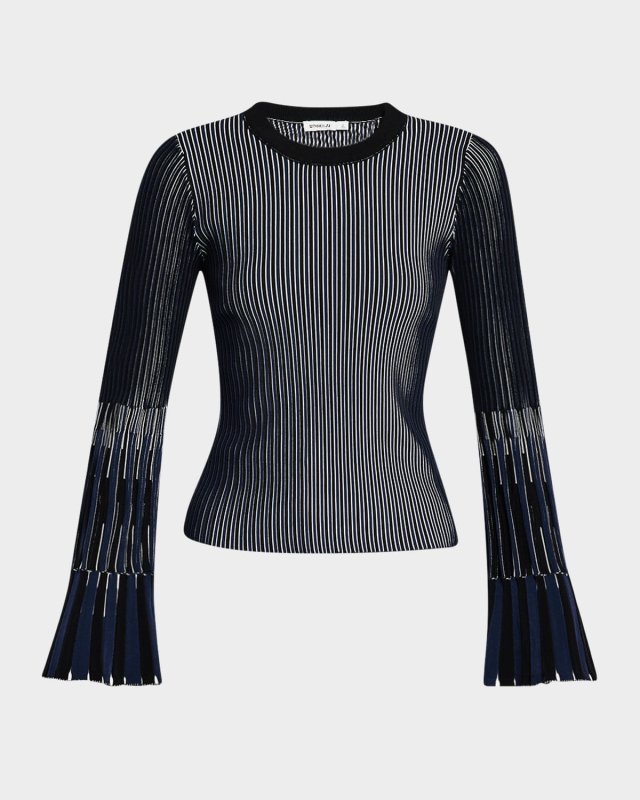 Aris Long-Sleeve Ribbed Top